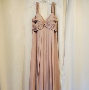Taupe bridesmaid dress